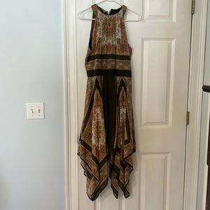Beautiful high neck, hi low dress (with shorts!!!) size 4, New York & company